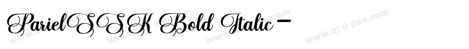ParielSSK Bold Italic字体转换